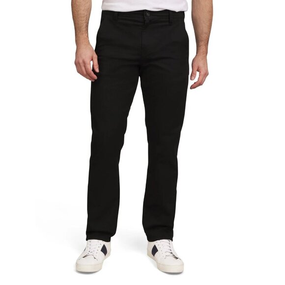 Chaps Men's & Big Men's Flannel Lined Chino Flat Front Pant, Size 38x32, Black - Picture 1 of 5